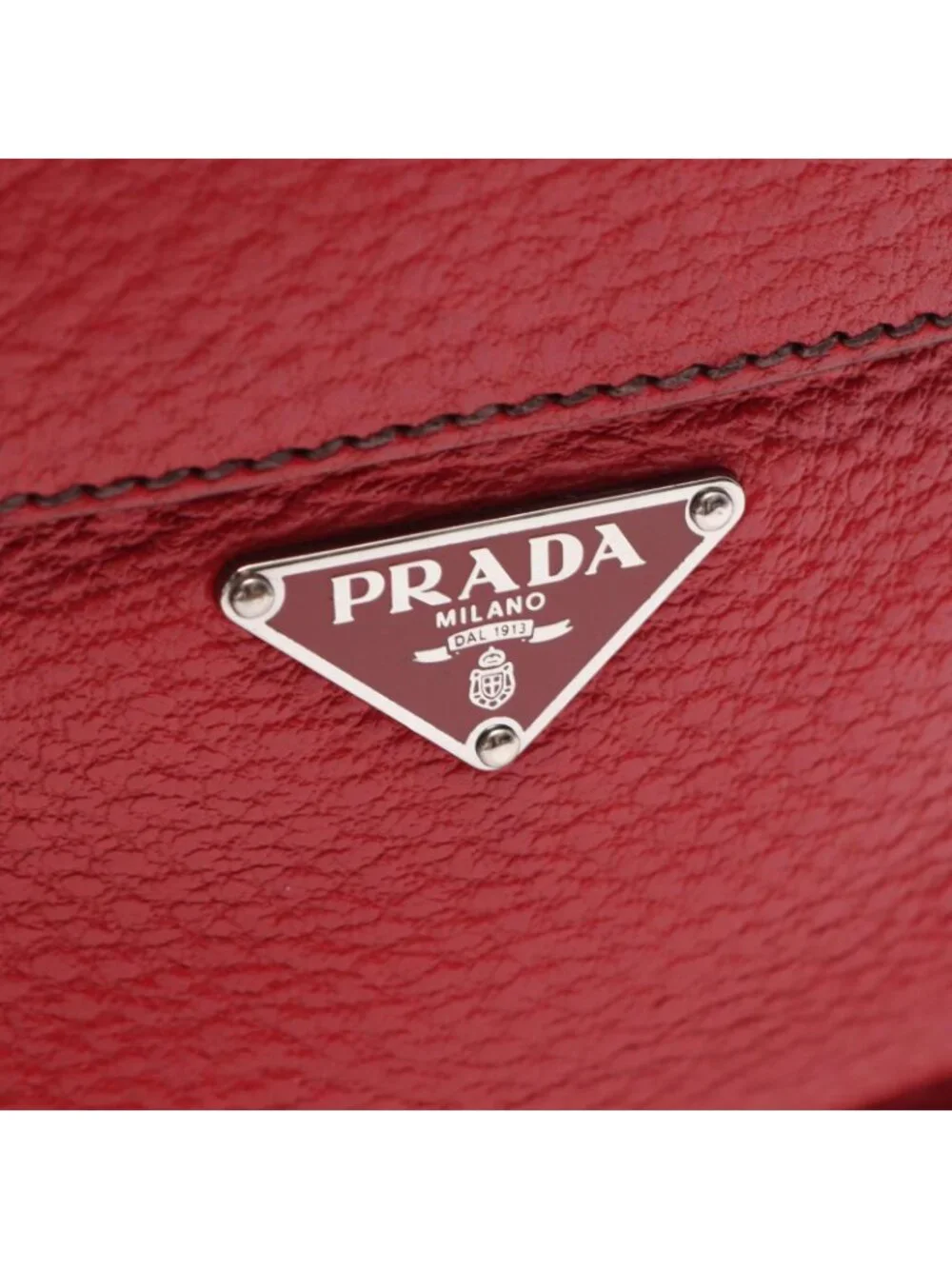 Prada Shoulder Bag Red Leather